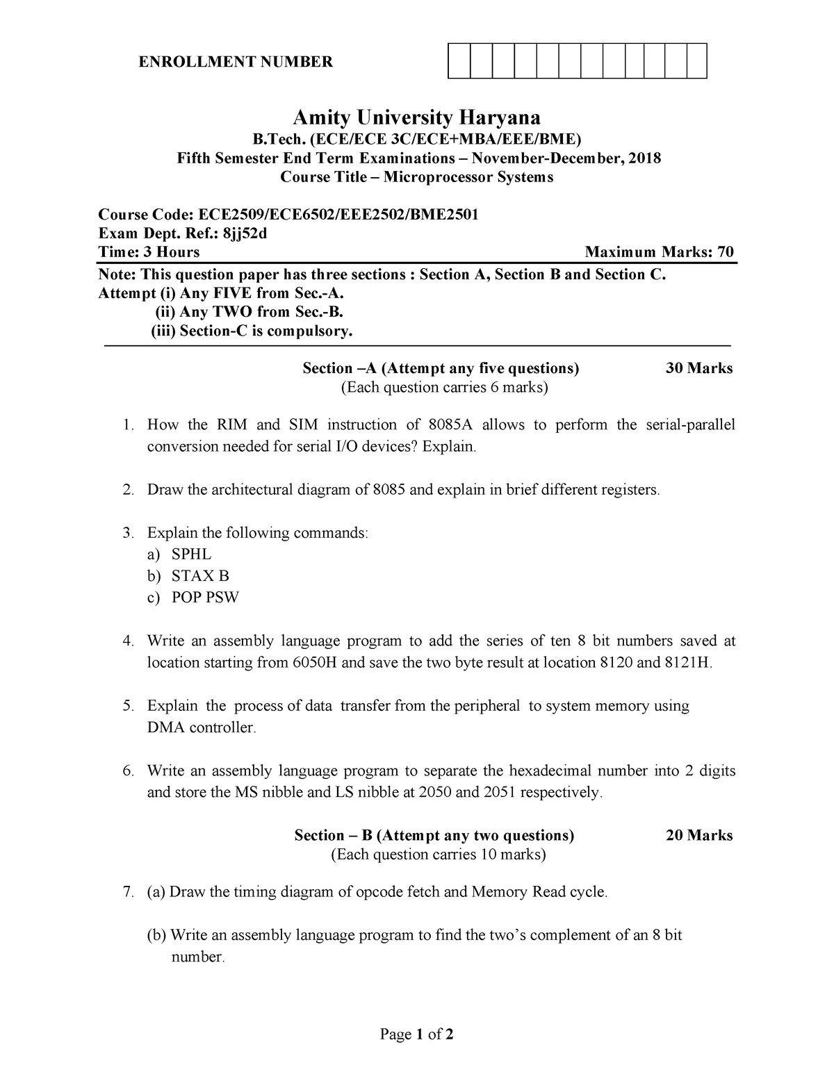 B Tech(ECE-Dual-EEE-BME)-V Microprocessor Systems Out - Page 1 Of 2 ...