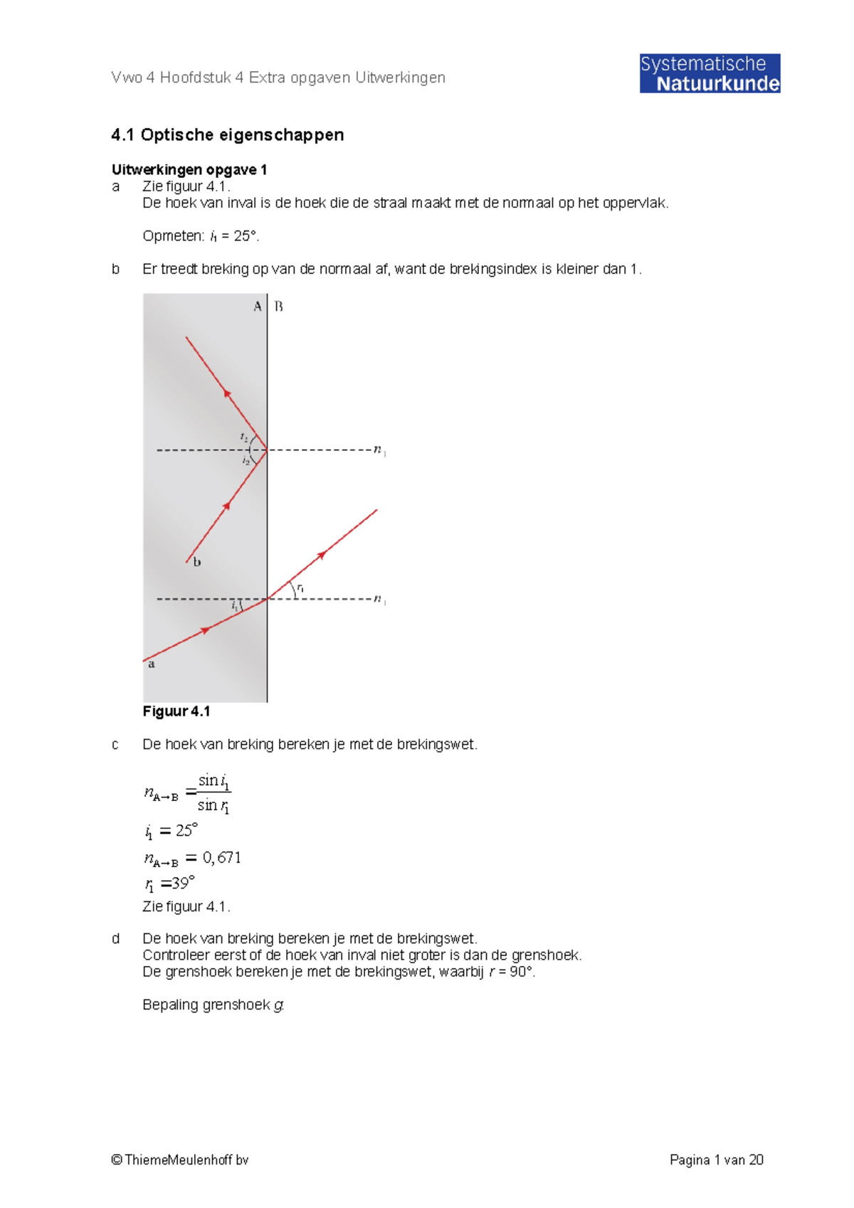 SN8 vwo4 H4 extra opgaven uitwerkingen - 4 Optische eigenschappen ...
