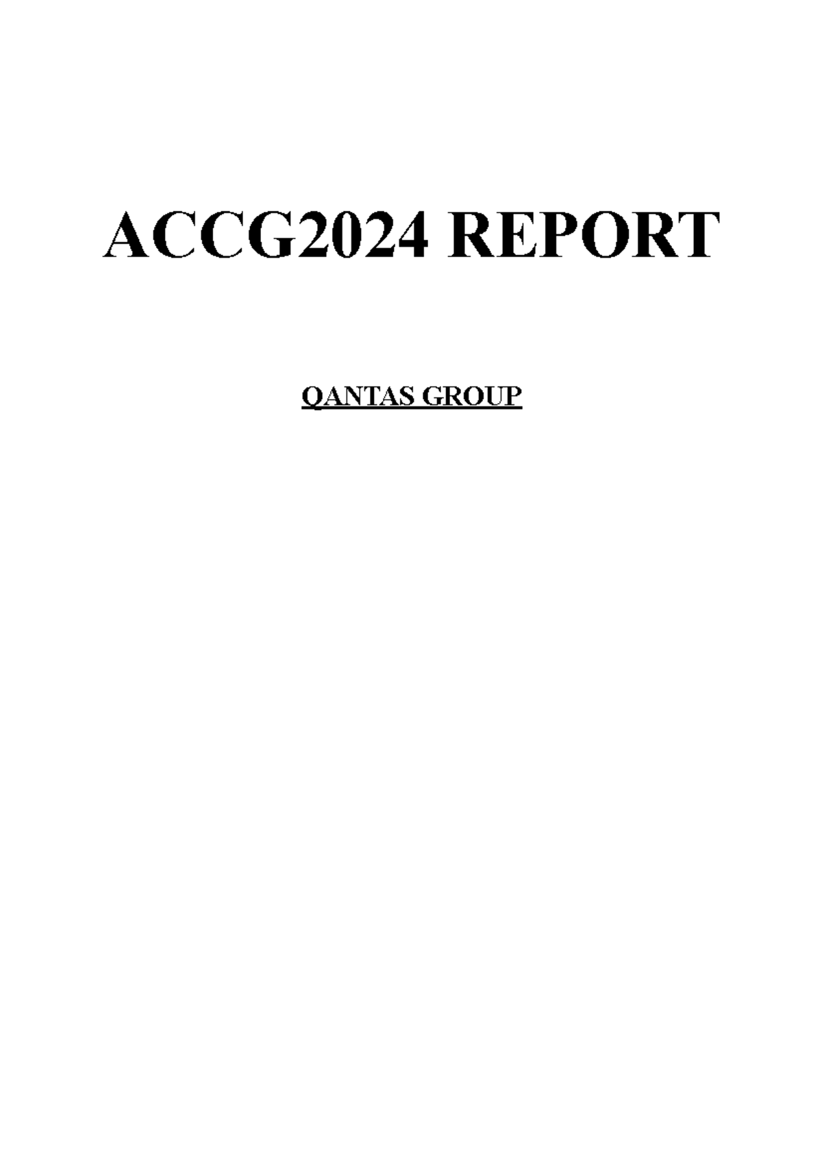 ACCG2024 Report - ACCG2024 REPORT QANTAS GROUP Table Of Contents ...