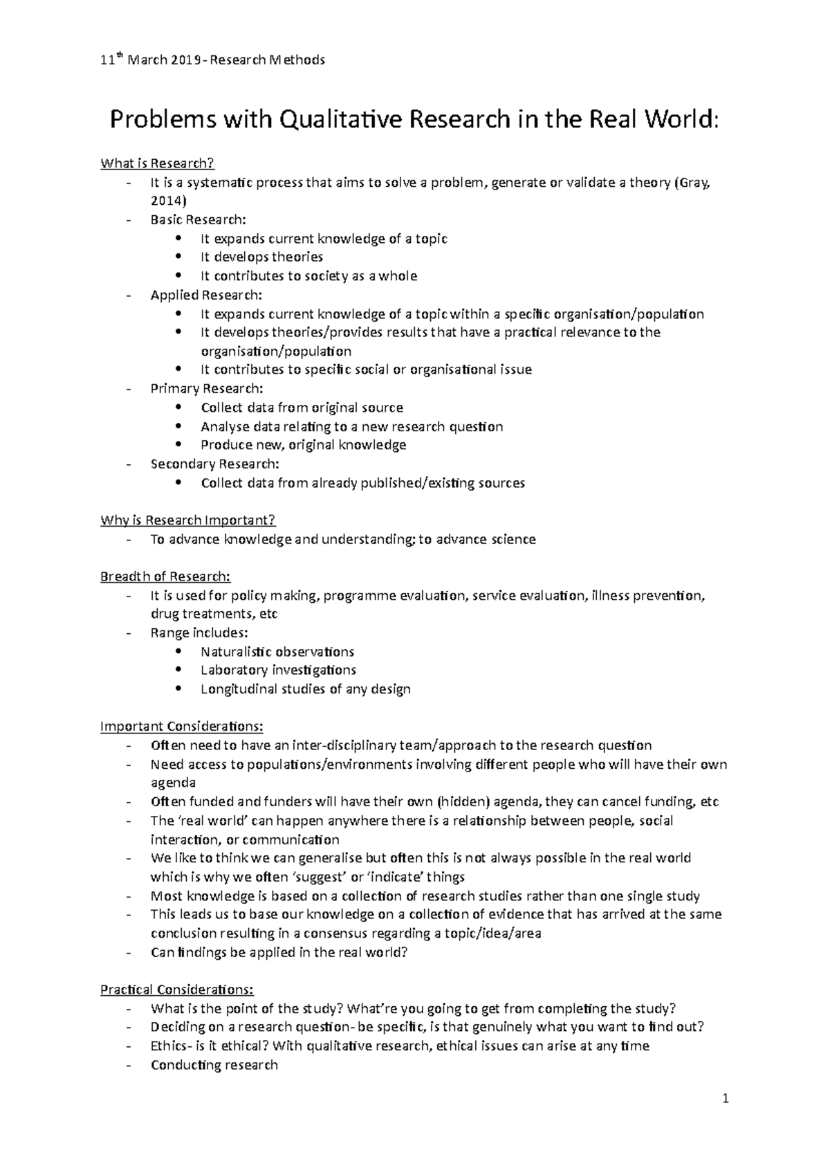 Problems with Qualitative Research in the Real World - studying people ...