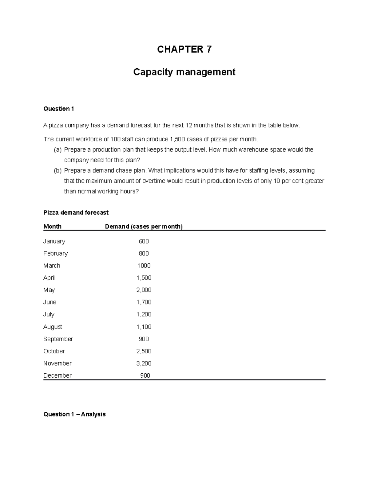 Processes And Operations Chapter 7 - Model Answer To First Question ...