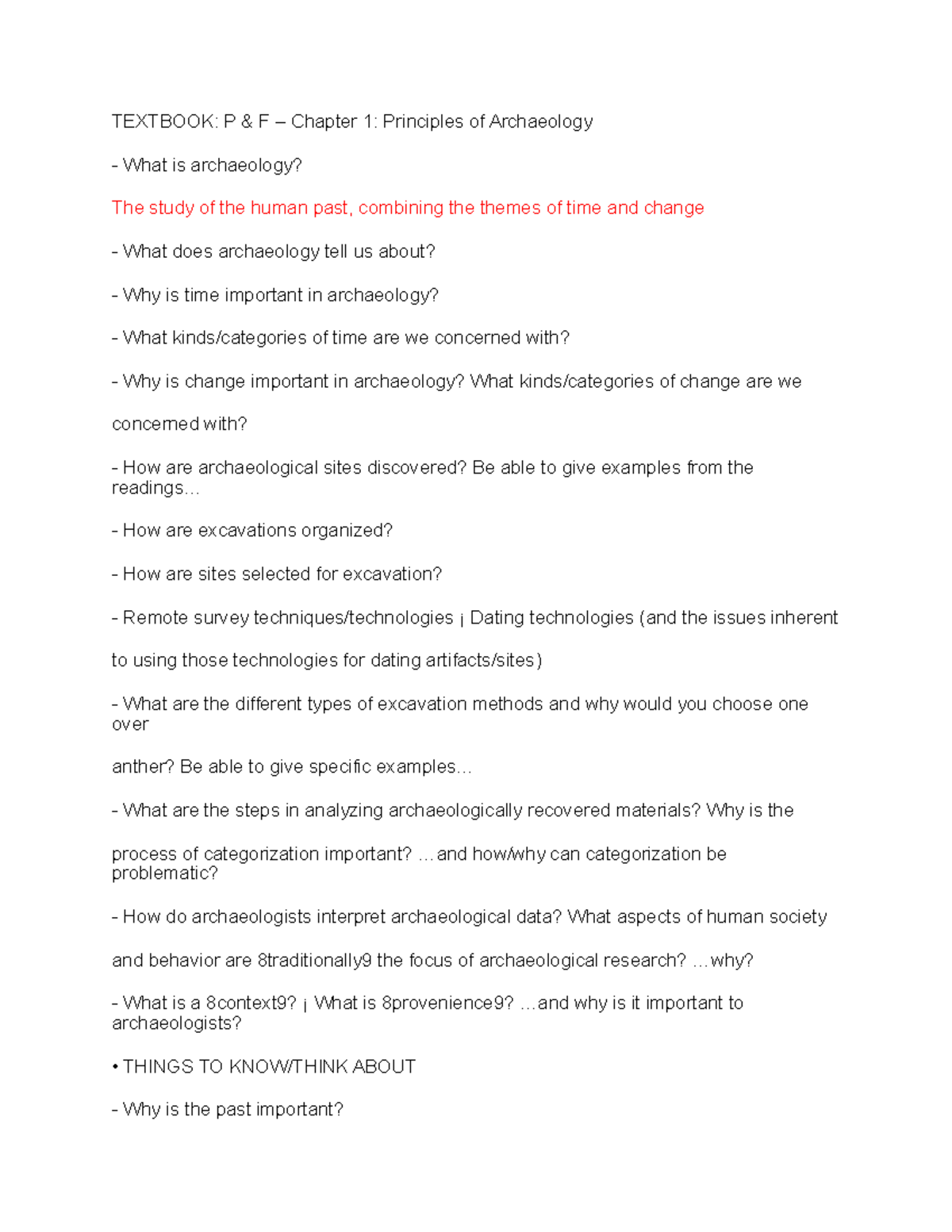 ANTH 1 - Lecture Notes. - TEXTBOOK: P & F – Chapter 1: Principles of ...