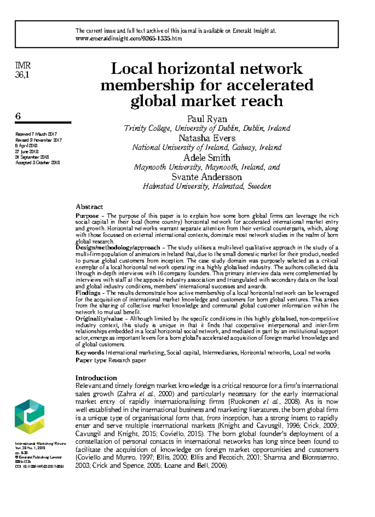 ASA local - Local horizontal network membership for accelerated global ...
