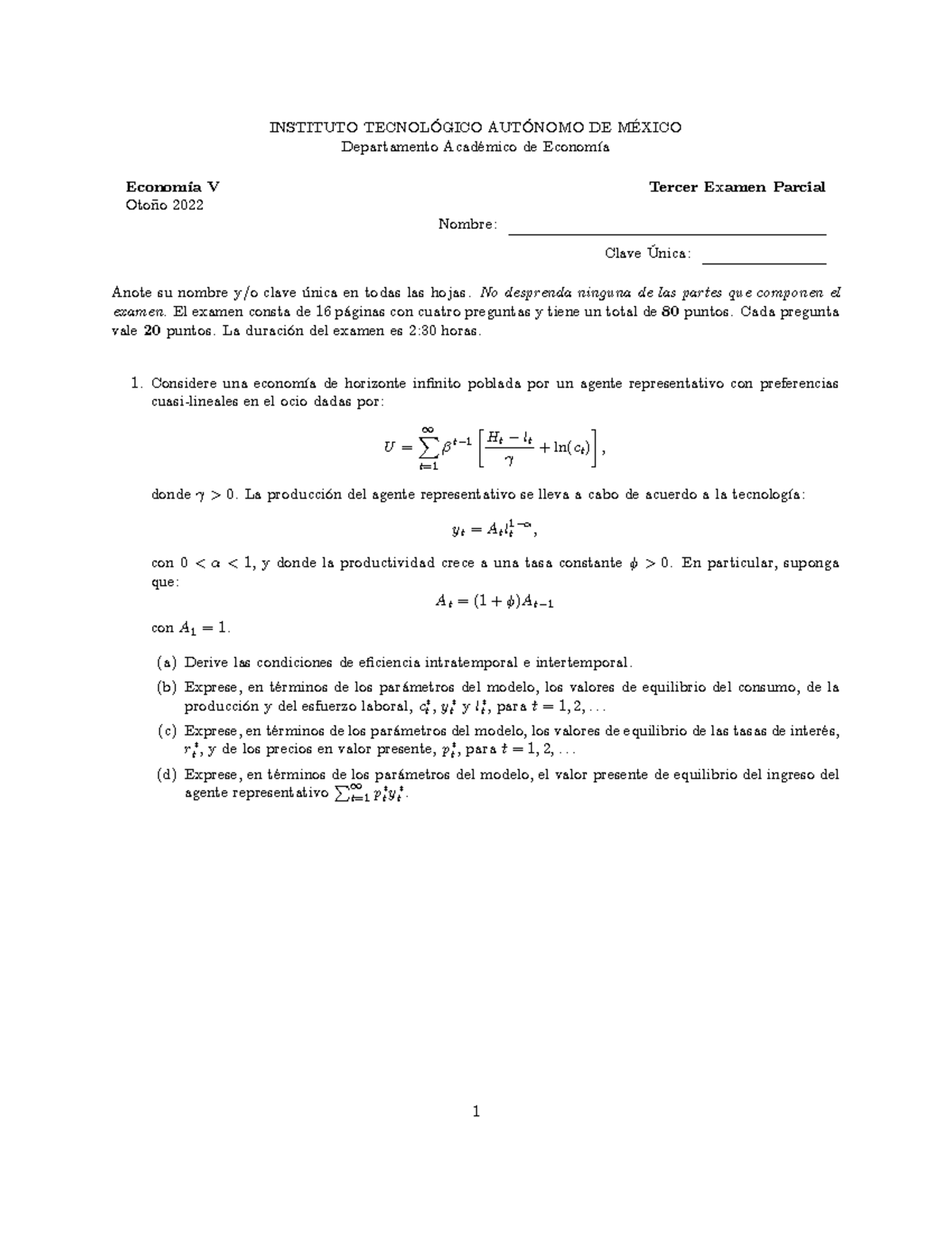 Versi%C3%B3n+1 Tercer examen parcial - INSTITUTO TECNOL”GICO AUT”NOMO ...