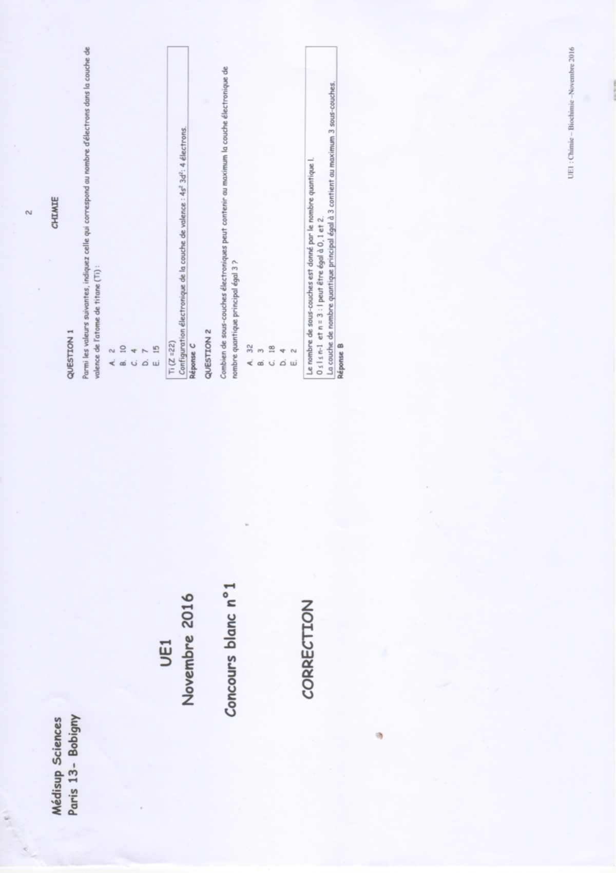 Examen 2017, questions - PACES - Studocu