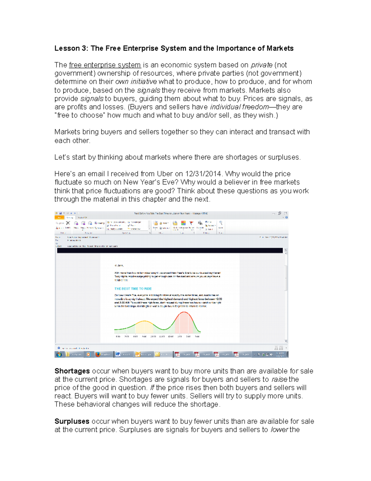 Lesson 3 Notes Aug 12 2019 - Lesson 3: The Free Enterprise System and ...
