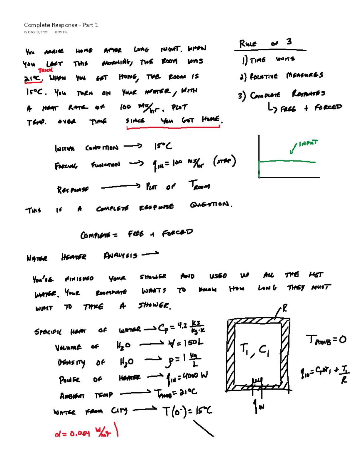 ENGG2400 F23 Lecture 16 Complete Response Part 1 - Engg2400 - Complete ...