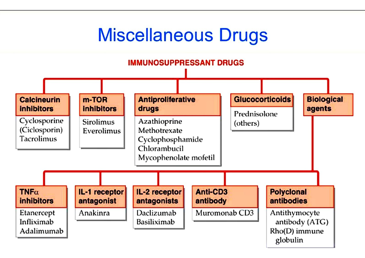 Miscellaneous Drugs - B. Pharmacy - Studocu