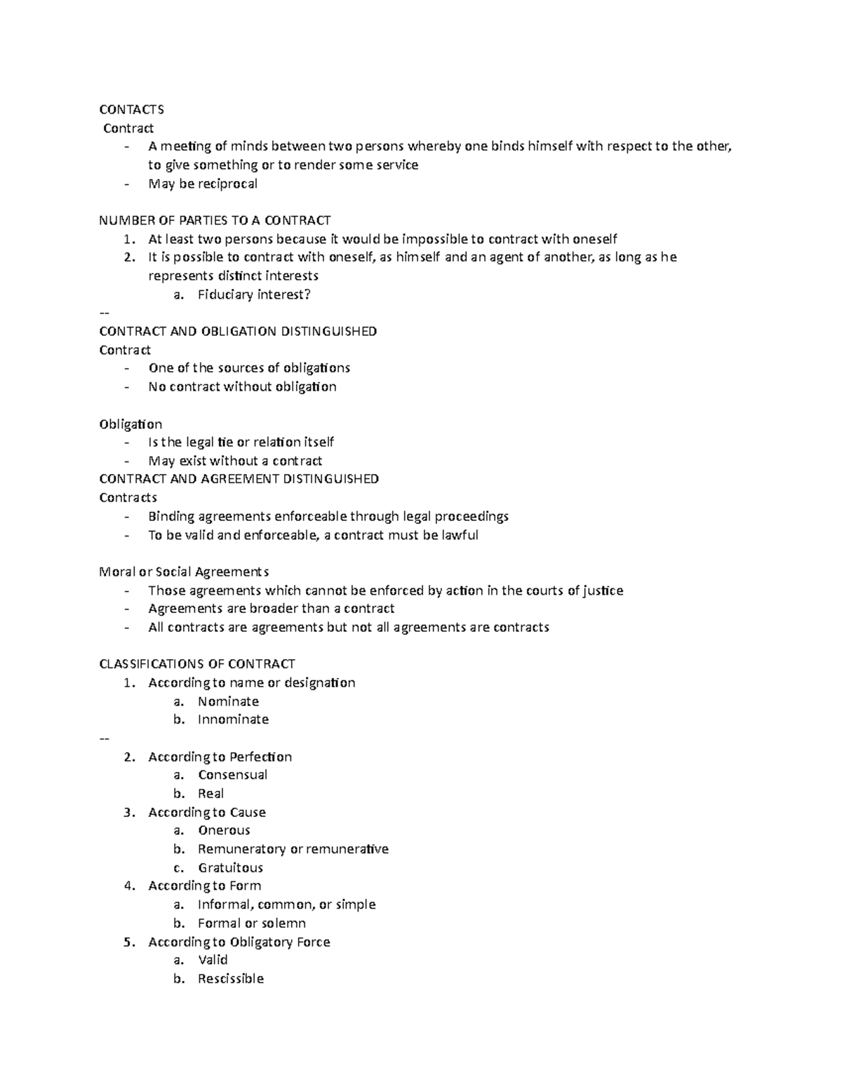 Lesson 5 AEC 101 (ACA) Roxas - CONTACTS Contract - A meeting of minds ...