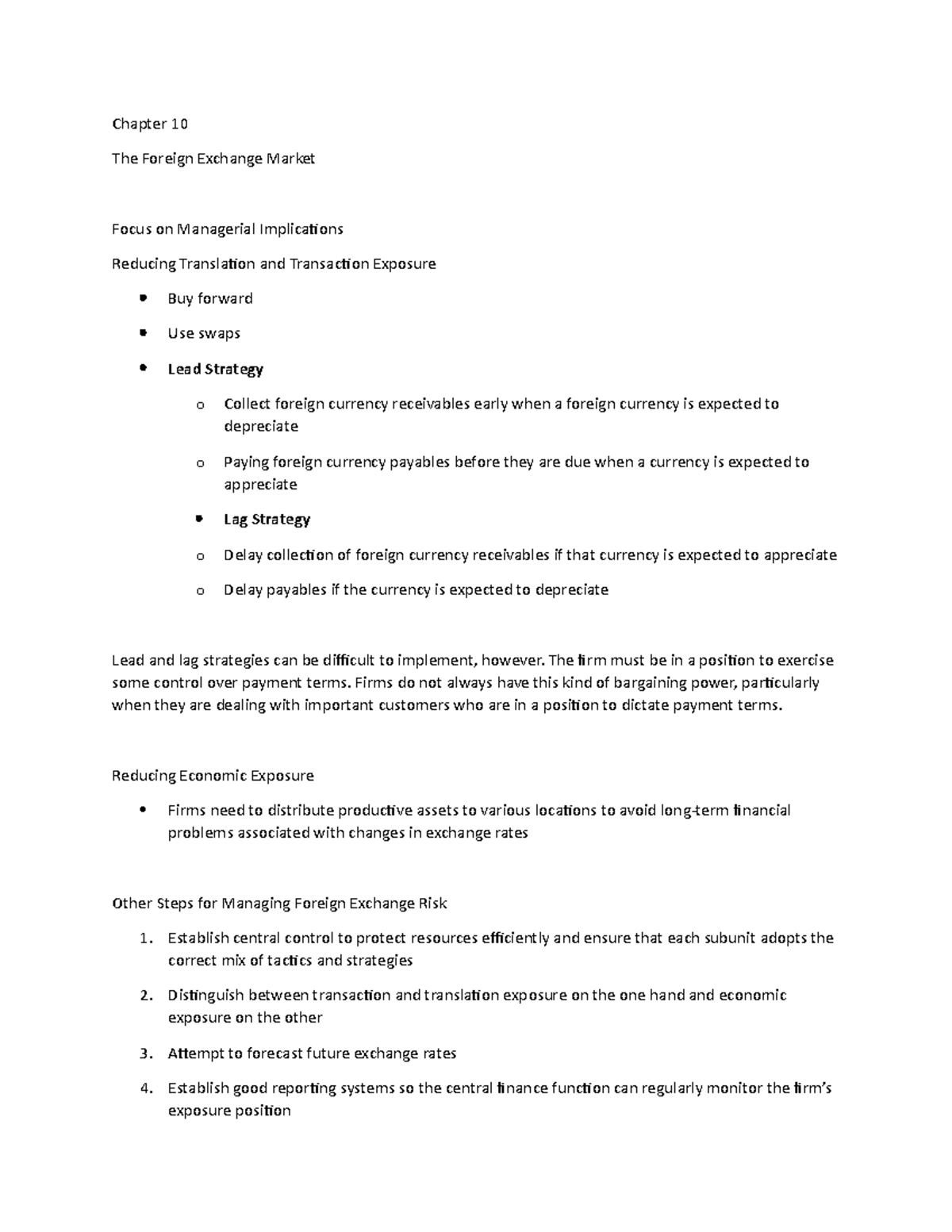 Chapter 10 Lecture Notes 5 - Chapter 10 The Foreign Exchange Market ...