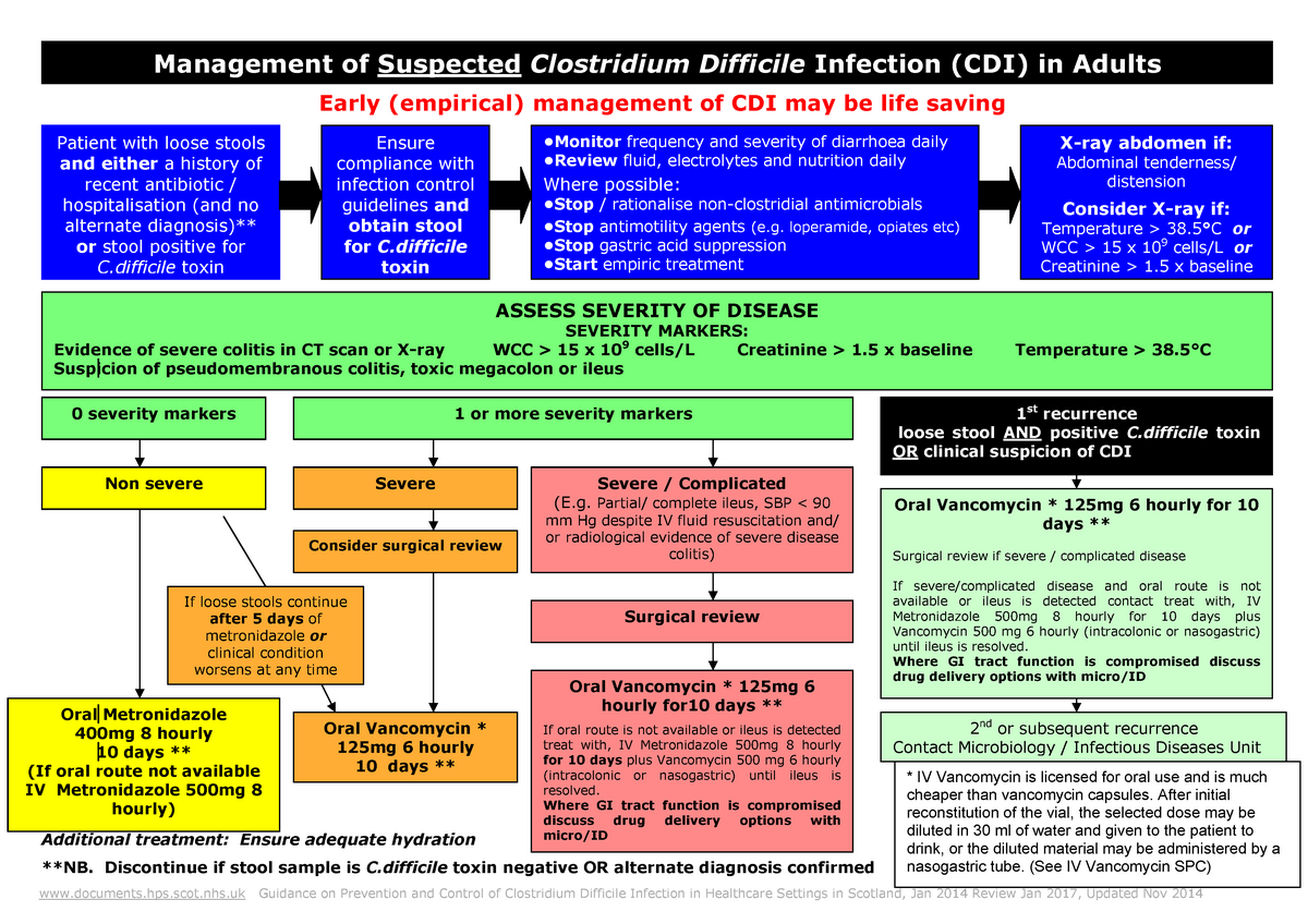 Suspected Clostridium Difficile Infection Management in Adults ...