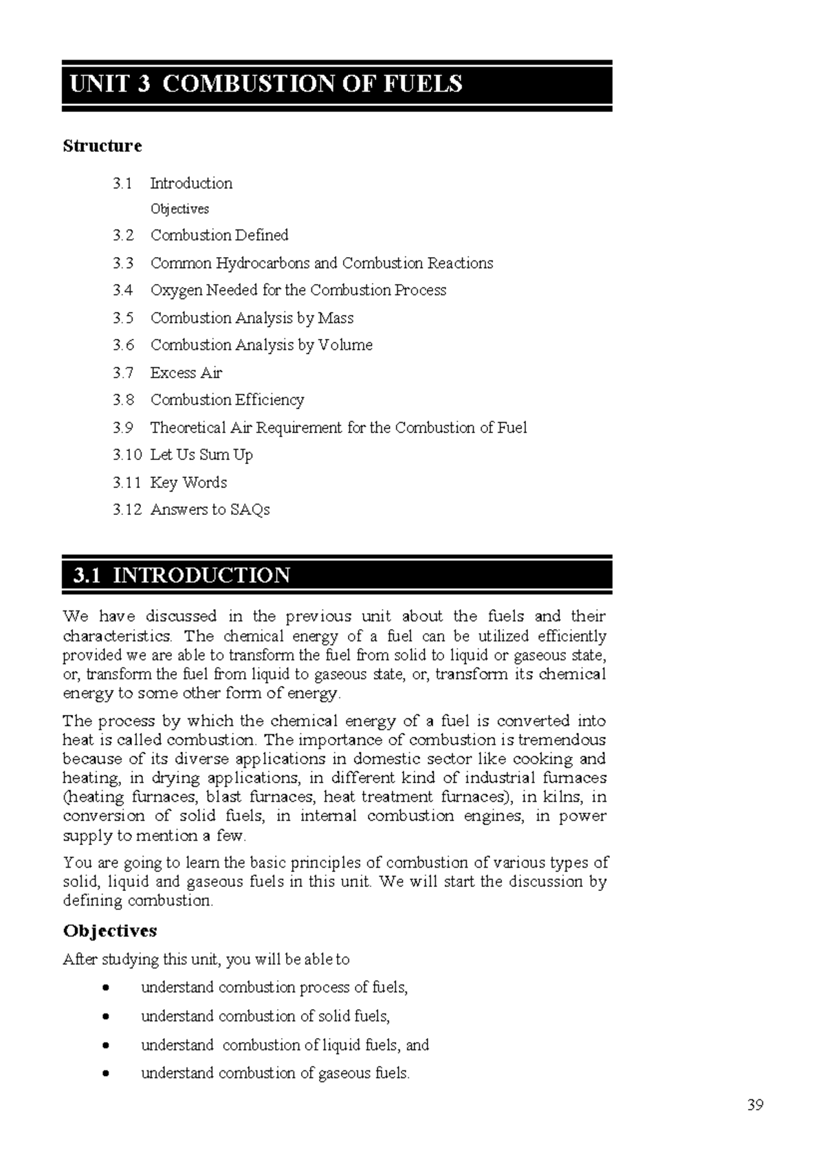Unit-3 - Combustion of Fuels UNIT 3 COMBUSTION OF FUELS Structure 3 ...