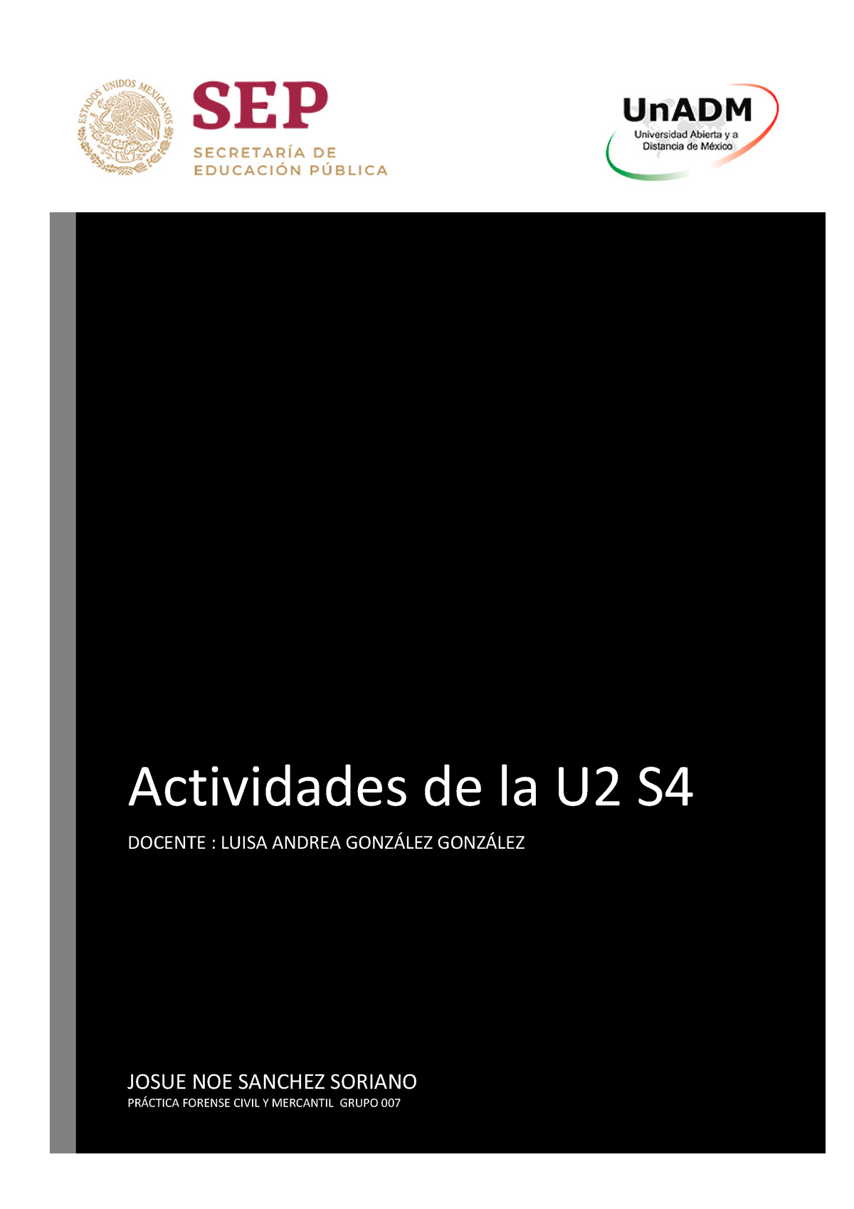 M17 U2 S4 JNSS - Actividades De La S4 - Práctica Forense Civil Y ...