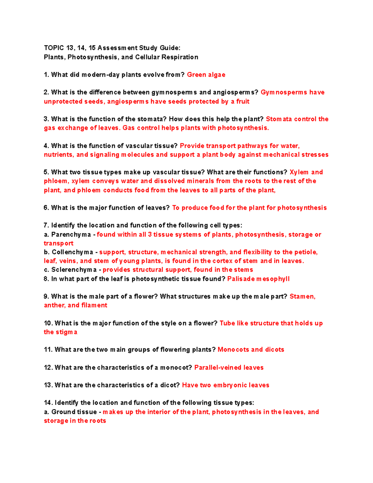 EXAM Study Guide - Extra Credit - TOPIC 13, 14, 15 Assessment Study ...