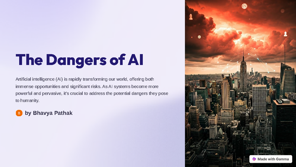 The Dangers of AI - best notes - The Dangers of AI Artificial ...