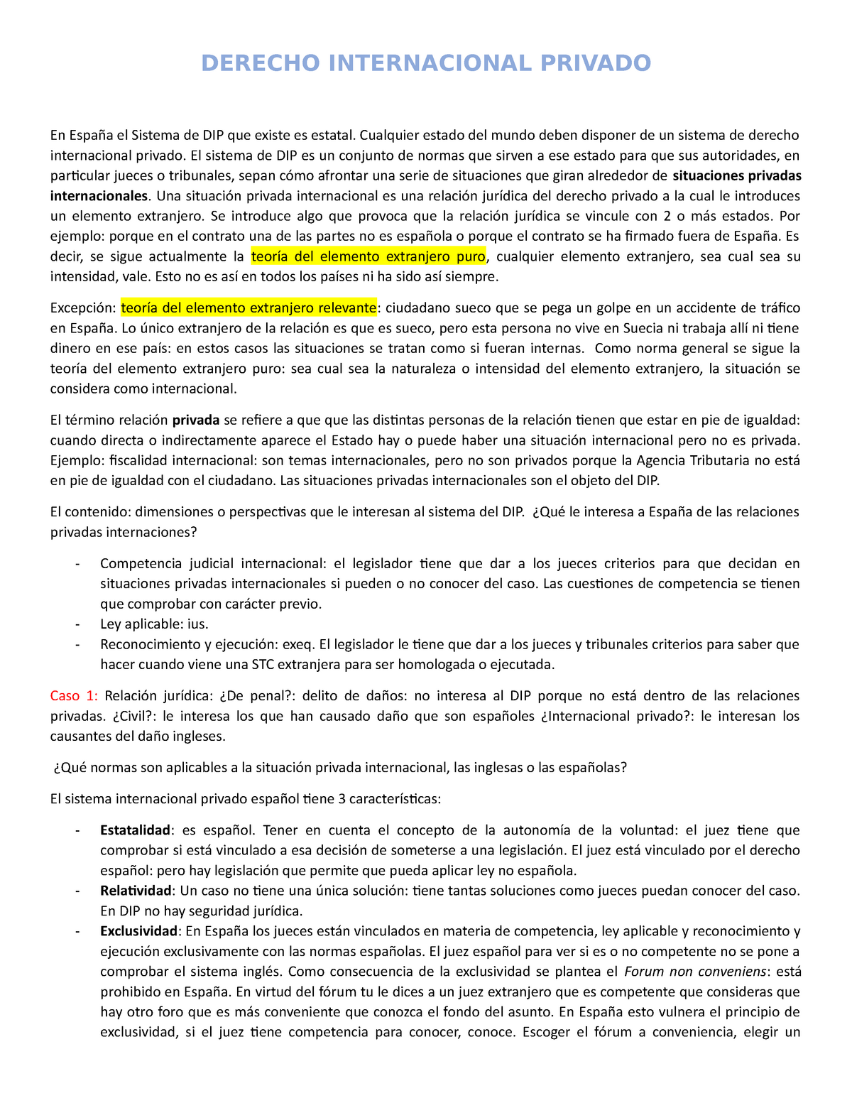 Derecho Internacional Privado - DERECHO INTERNACIONAL PRIVADO En España ...