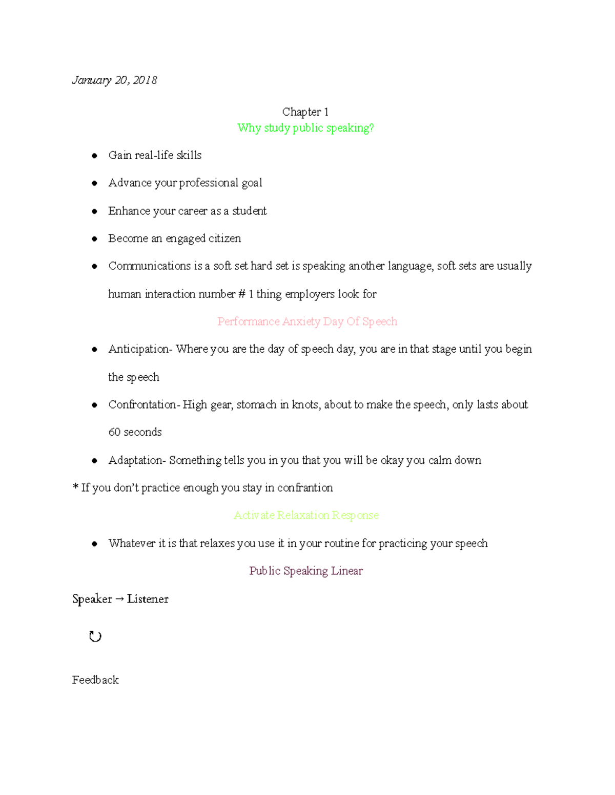Chapters 1 3 - Lecture notes - January 20, 2018 Chapter 1 Why study ...