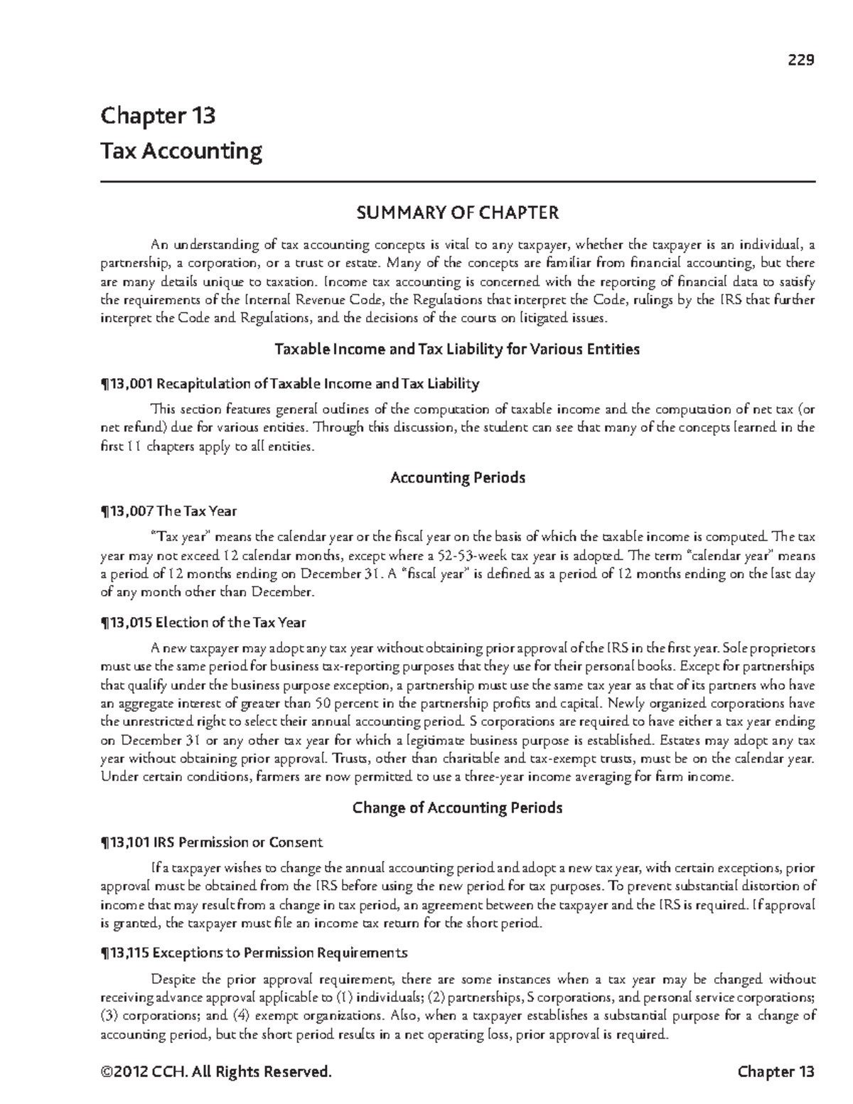 ACCT553 Ch13 Solutions - © 2012 CCH. All Rights Reserved. Chapter 13 ...