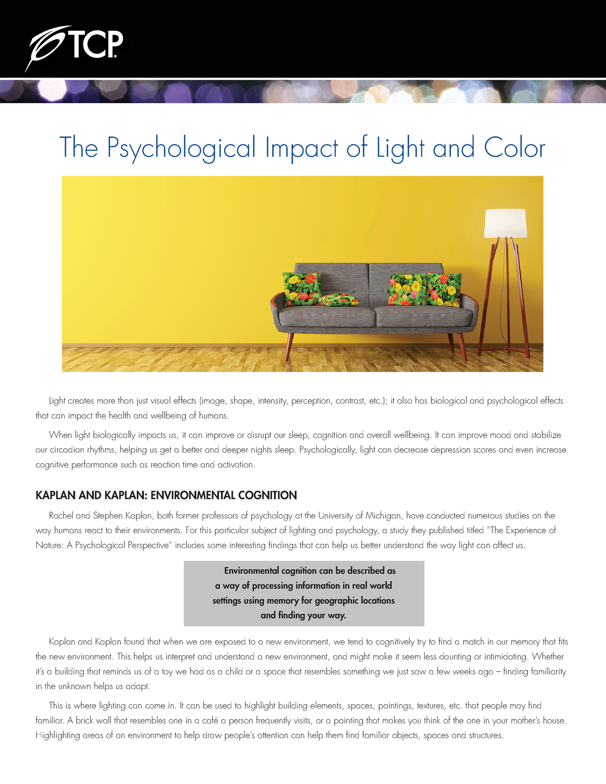 Psychological Impact Of Light And Color - ); It Also Has Biological And ...