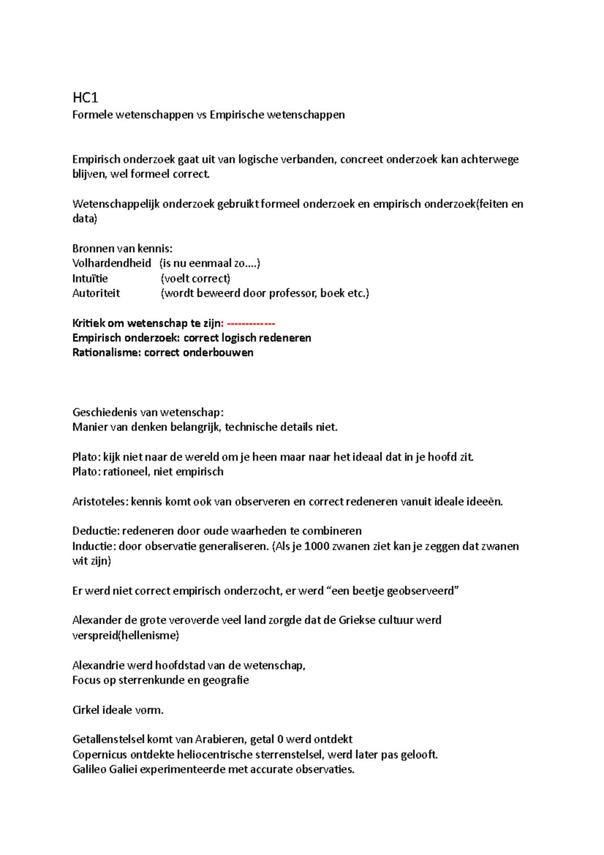 Methodologie 1 College Aantekeningen 1 2 10 11 Hc1 Formele