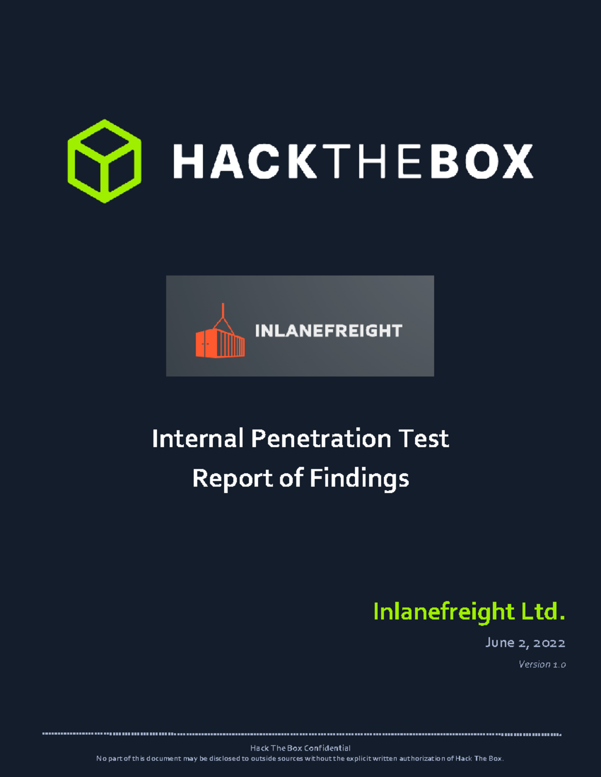Sample penetration testing report template - Hack The Box Confidential ...