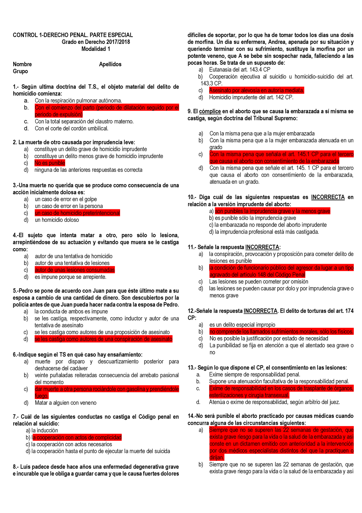 Examen De Muestra/práctica 2018, Preguntas Y Respuestas - CONTROL 1 ...