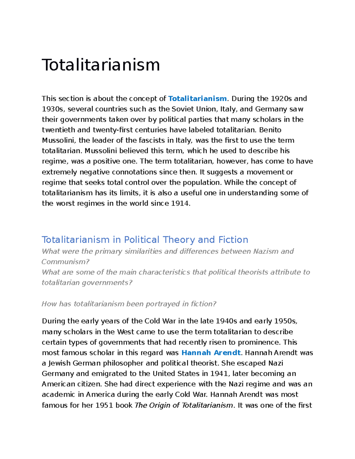 history of totalitarianism essay competition