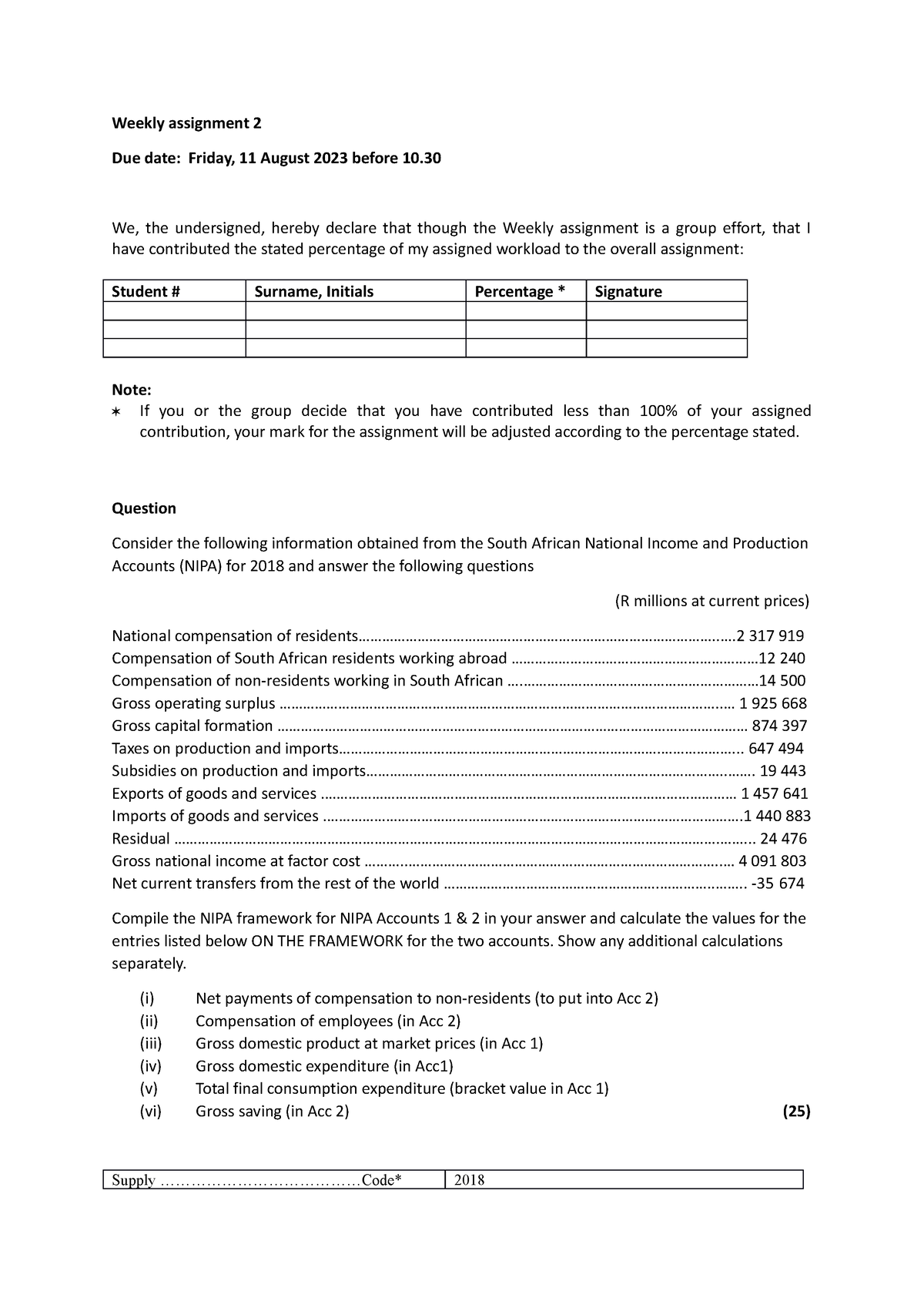 assignment question 2023