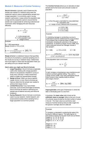 Module 3 Measure of Central Tendency - 1 Module 3 Measure of Central ...