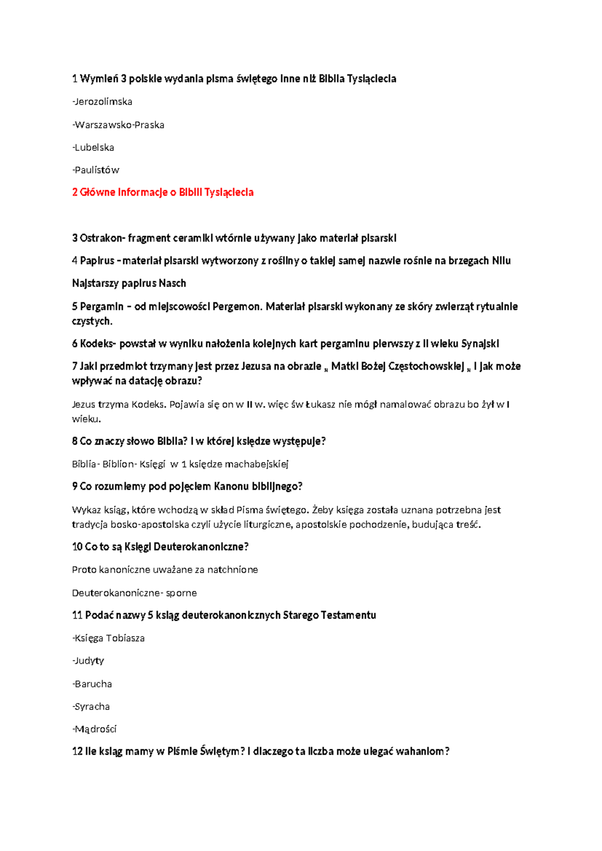 Sprawdzian Biblia W Literaturze I Kulturze 1.1 www.studocu.com