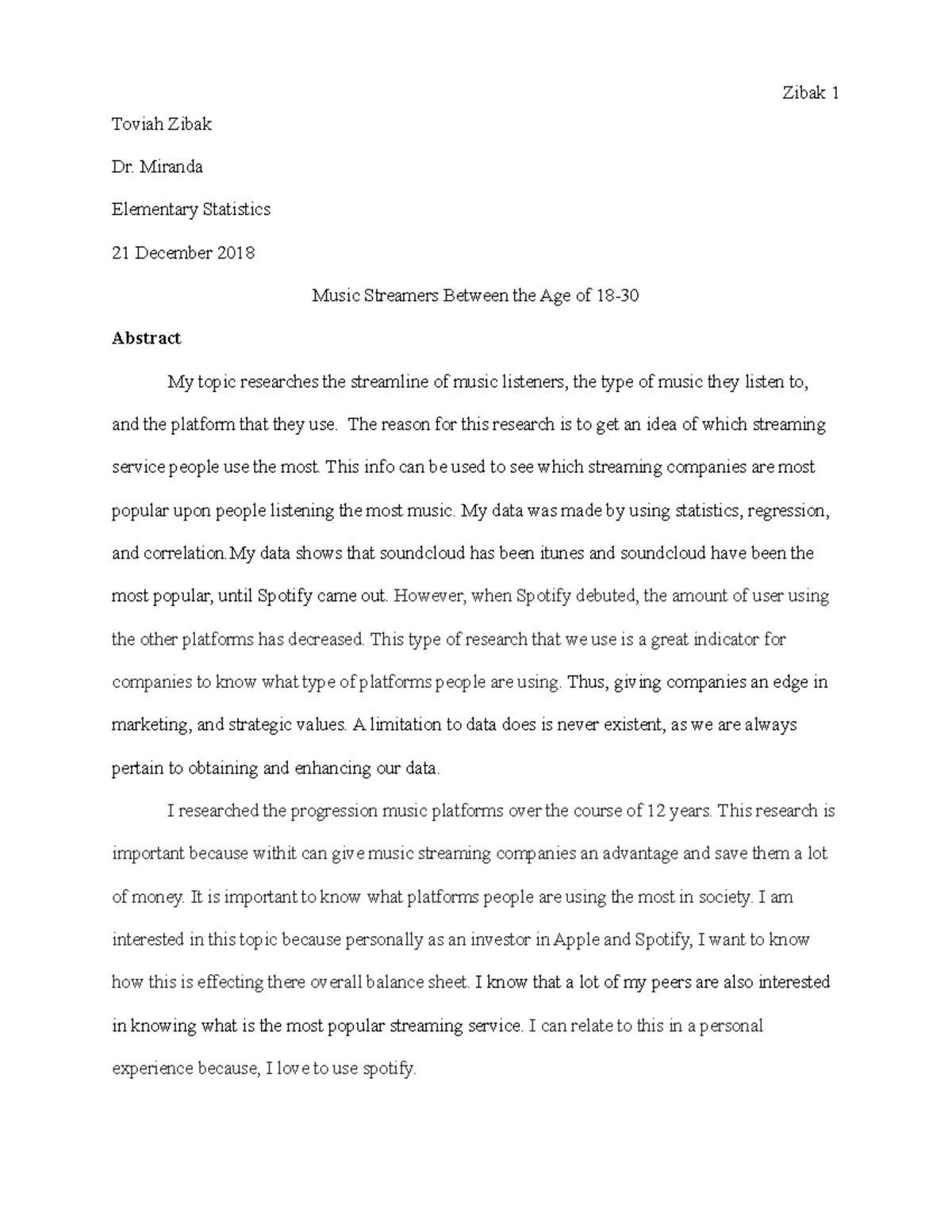 Edited Math 117 Project - Toviah Zibak Dr. Miranda Elementary ...