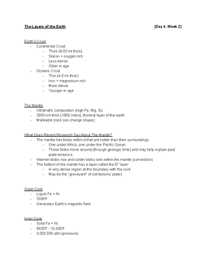 Geology Week One Notes - Geology: The Study Of Earth 1/17/23 (Day 1 ...