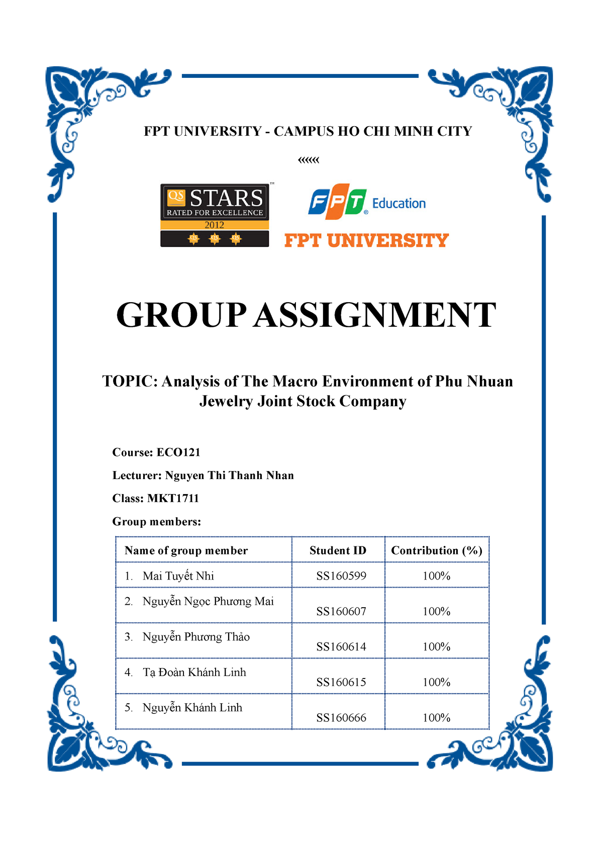 eco211 group assignment