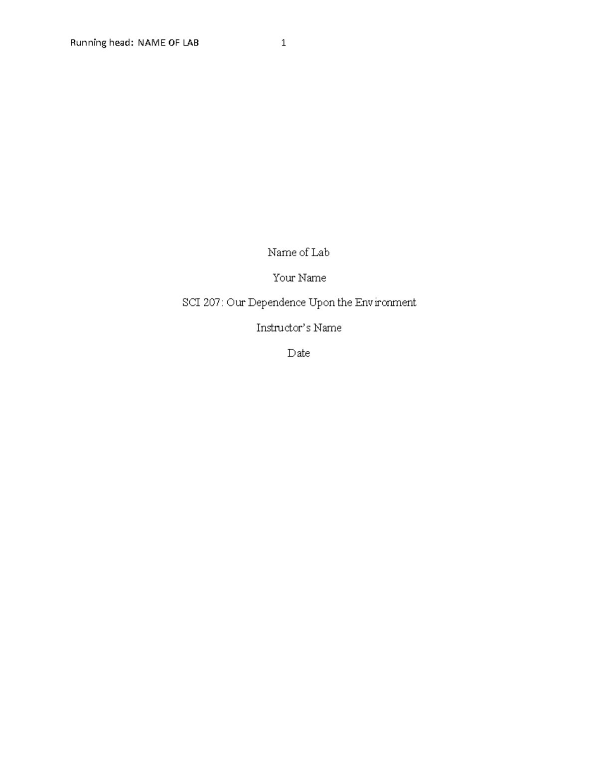 Week 4 Lab Climate Change JP 2 - Name of Lab Your Name SCI 207: Our ...