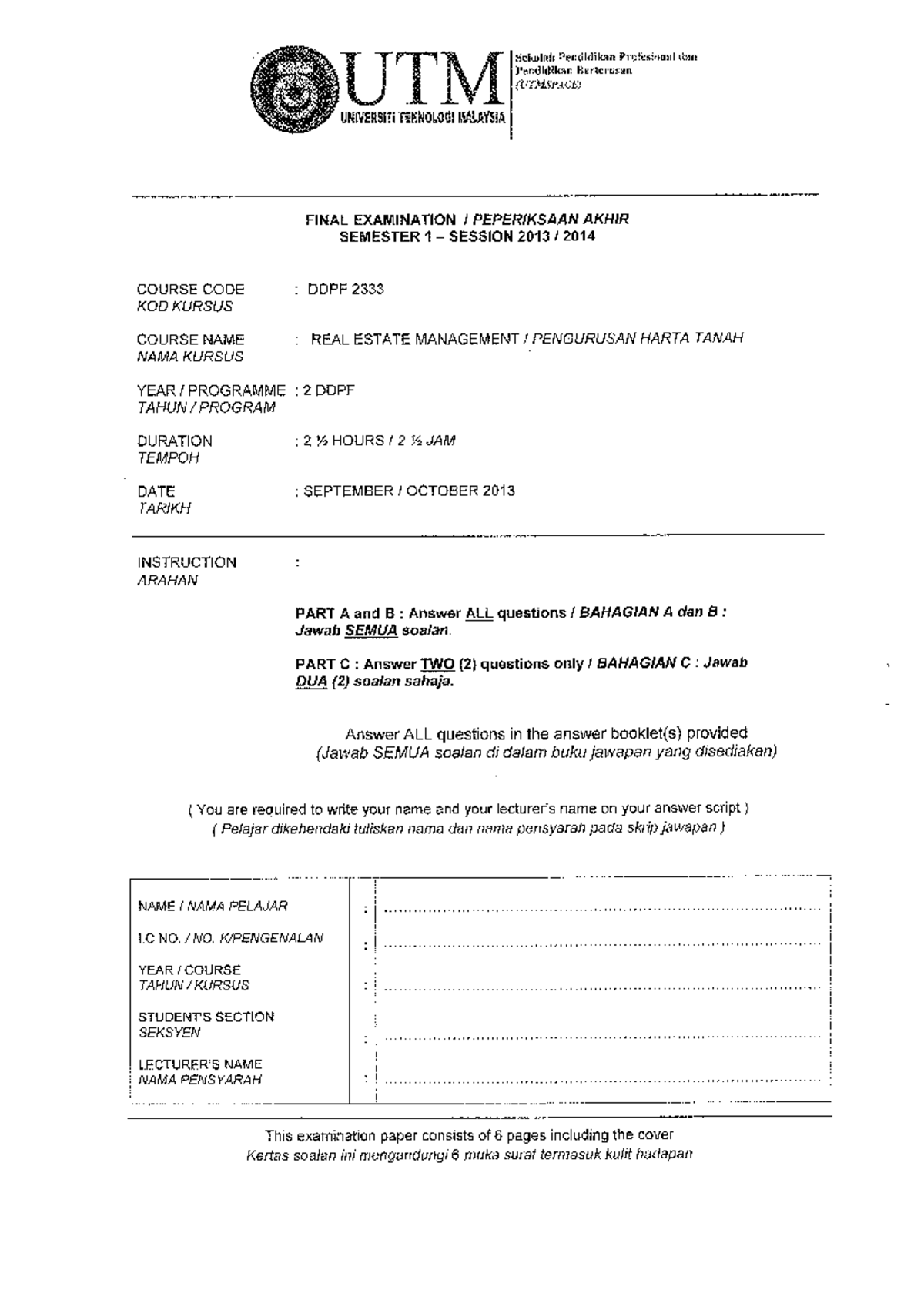 Full Text - notes - Property Management - Studocu