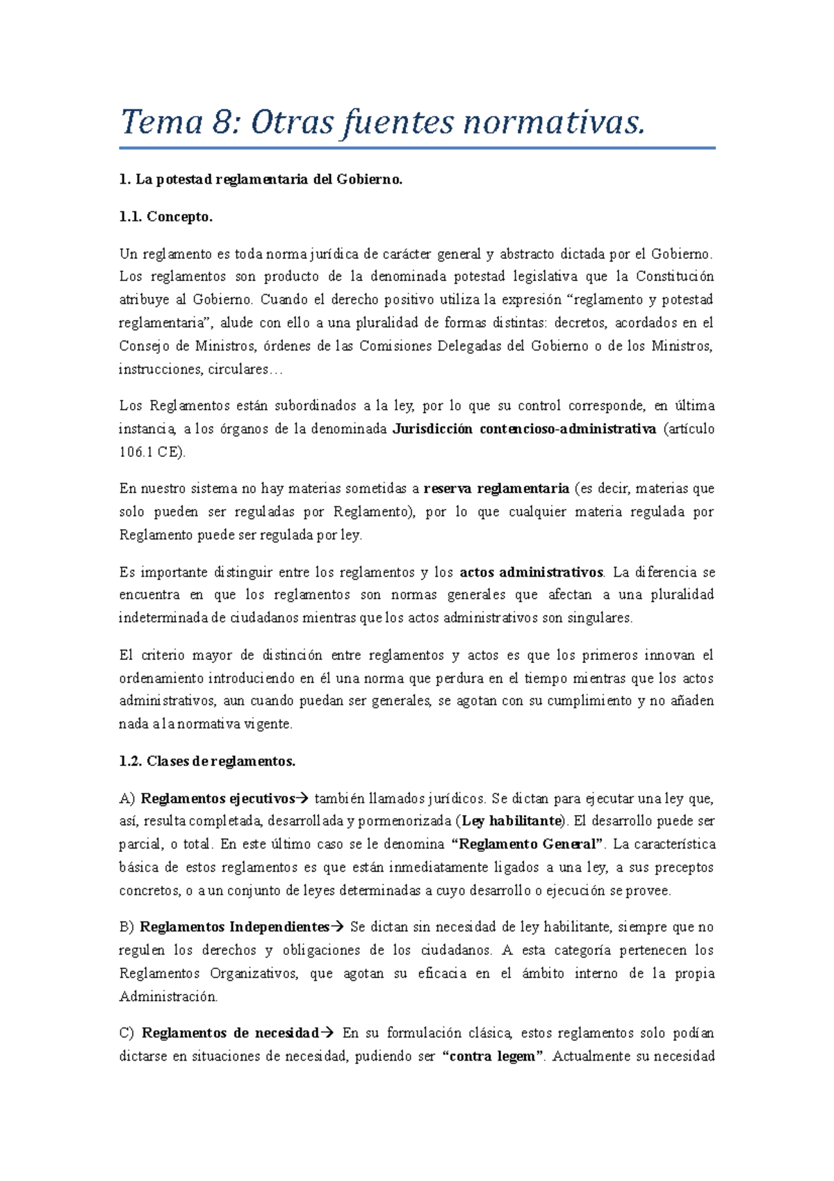 Apuntes, lecciones 8 - Profesor Fernando Rios Rull - Tema 8: Otras ...