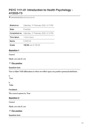 Final Exam (page 1 Of 4) - Question 1 Answer Saved Marked Out Of 1. 00 ...