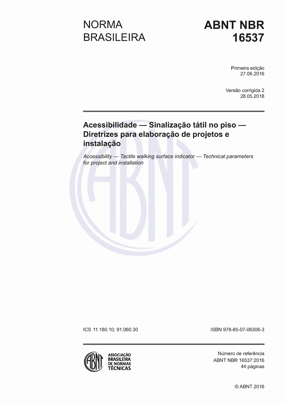 ABNT-NBR-16537-16-2a - Edição NORMA ABNT NBR BRASILEIRA ICS ISBN 978-85 ...