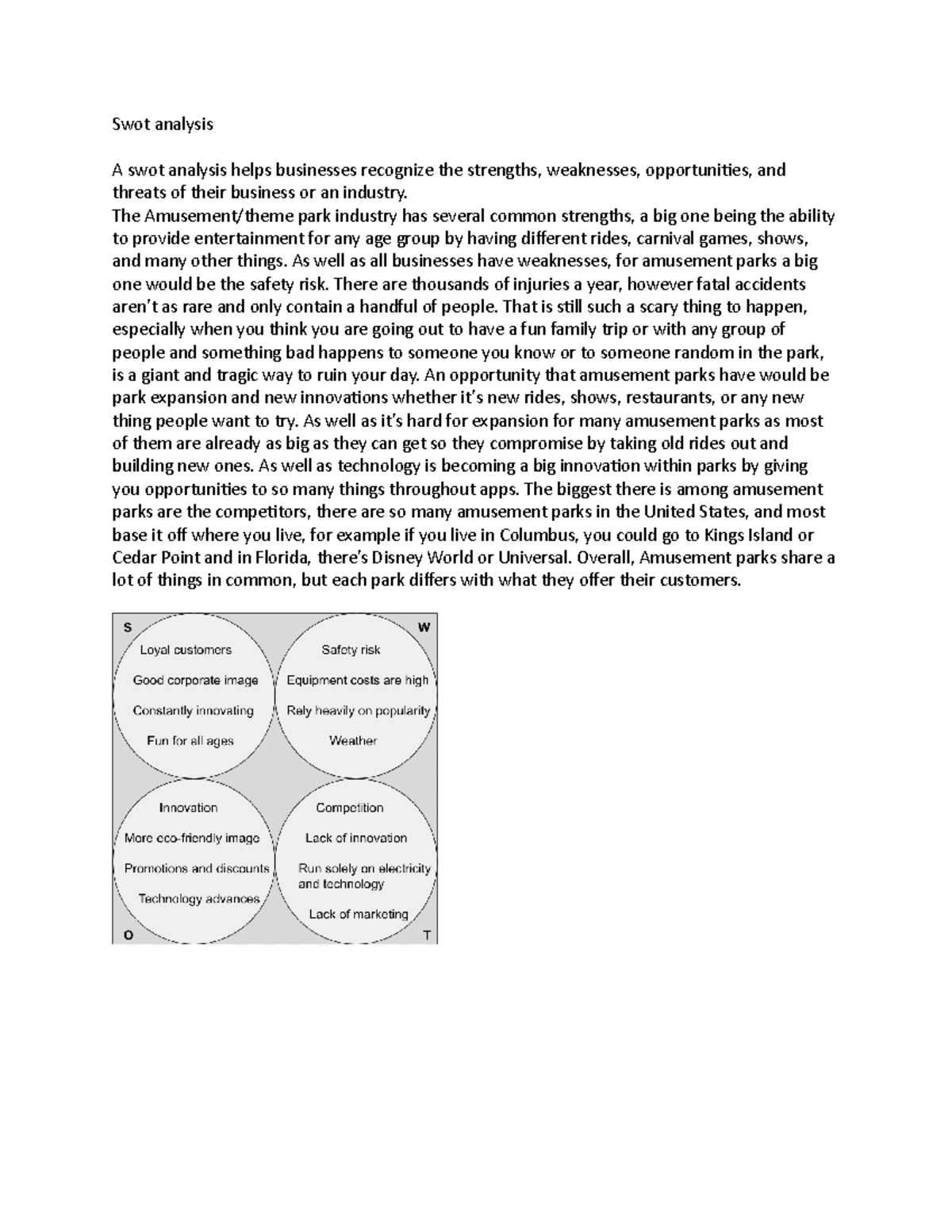 Swot analysis report - Swot analysis A swot analysis helps businesses ...
