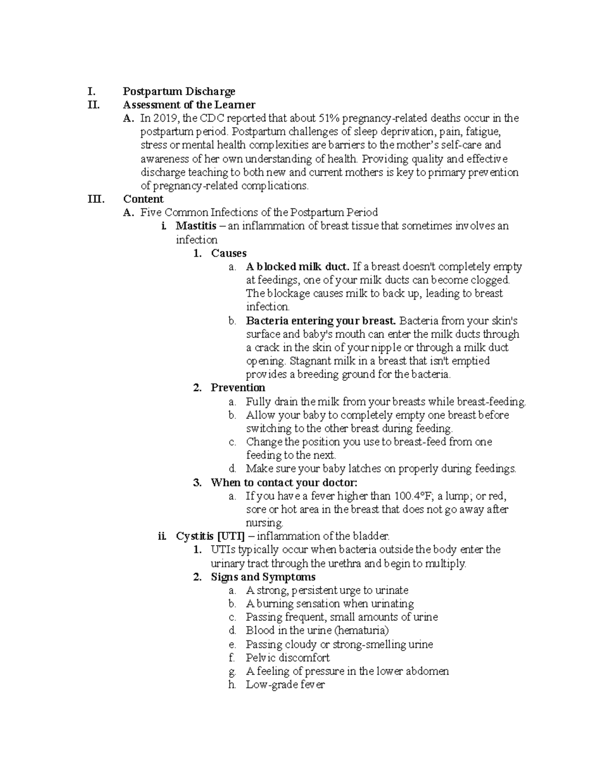 postpartum-discharge-teaching-plan-i-postpartum-discharge-ii