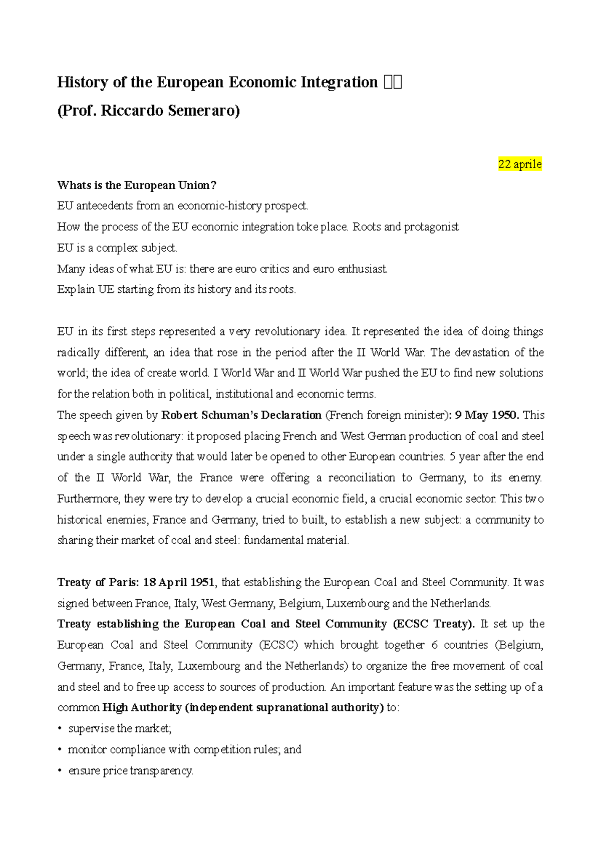 History OF THE European Economic Integration 🇪🇺 - History of the ...