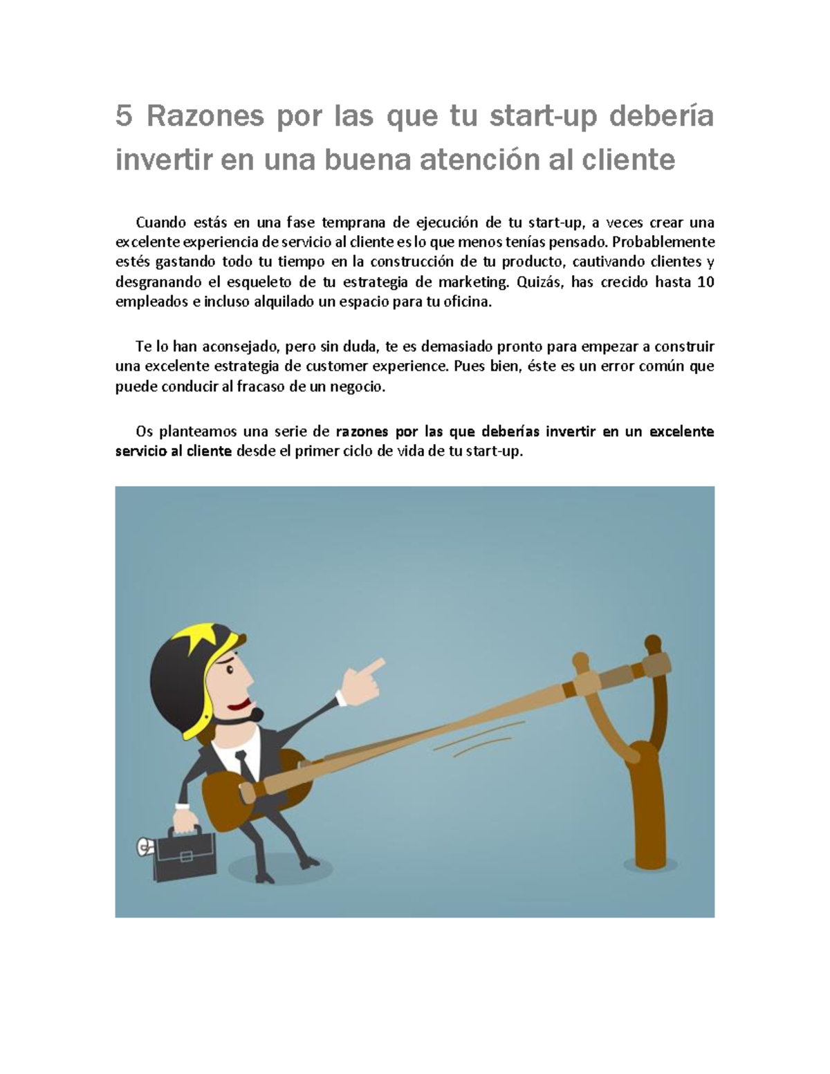 5 razones para invertir en atención al cliente - 5 Razones por las que ...