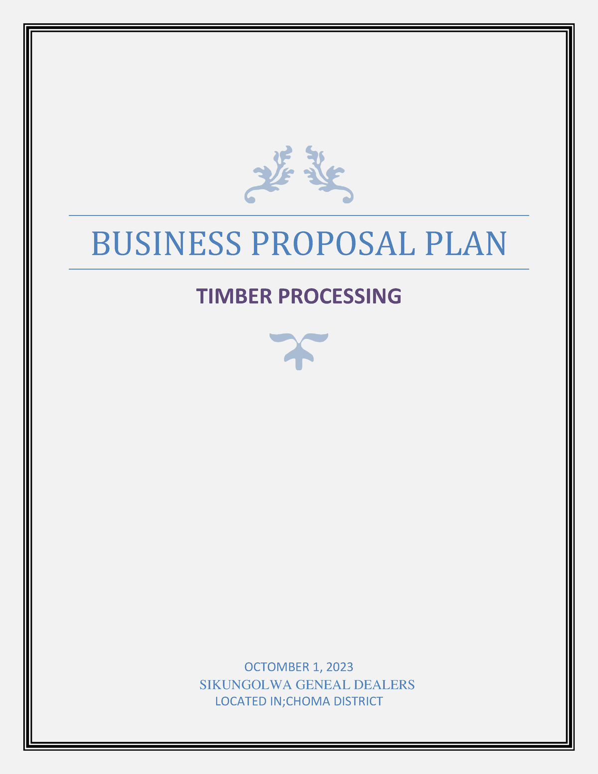 timber business plan in india