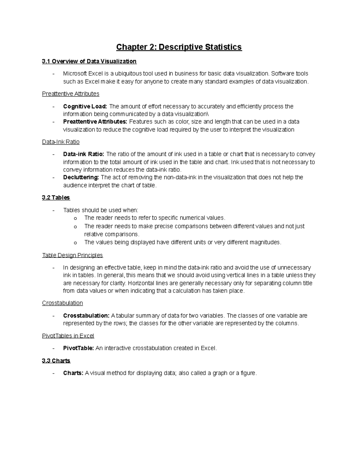 Chapter 3 Notes Data Visualization - Chapter 2: Descriptive Statistics ...