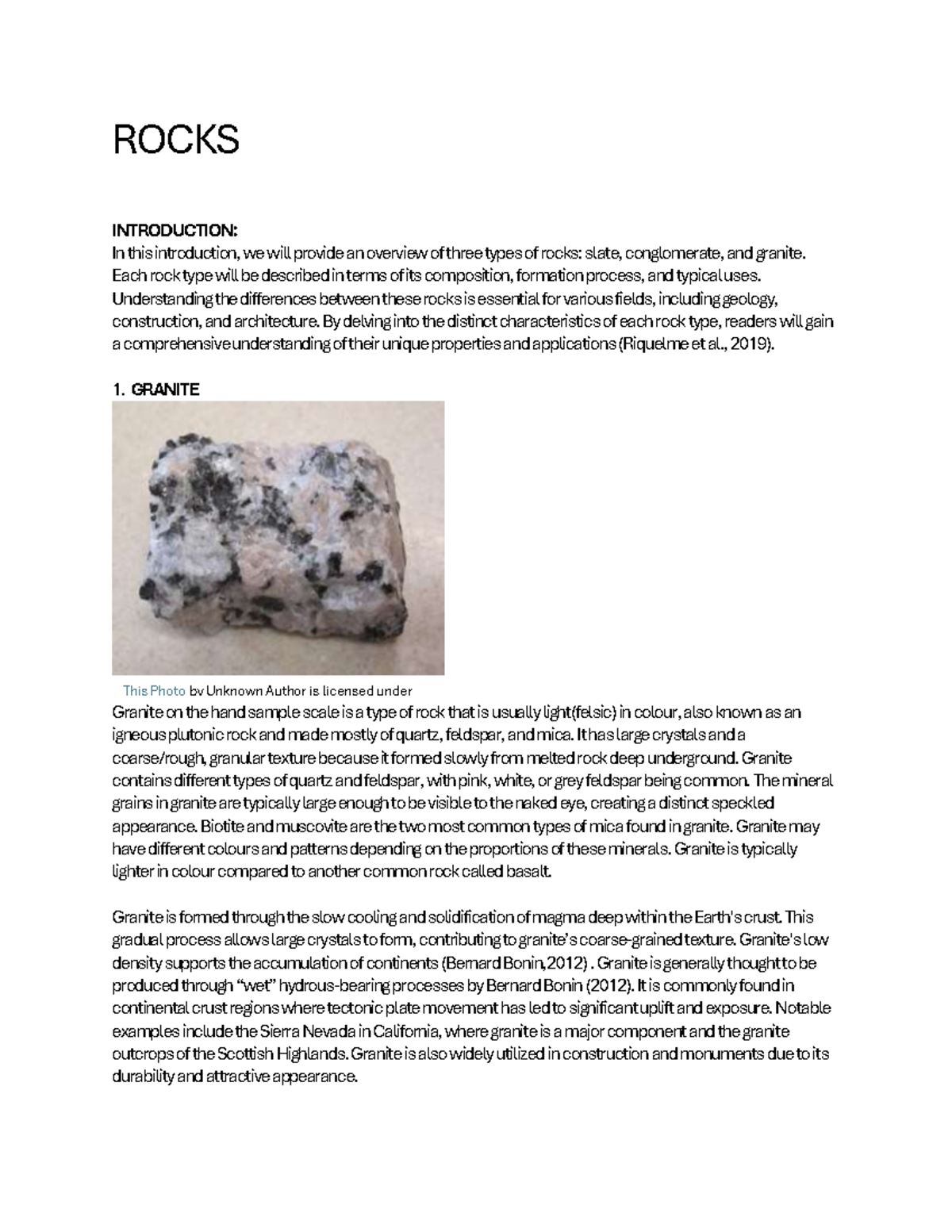 Rocks - Study hard - ROCKS INTRODUCTION: In this introduction, we will ...
