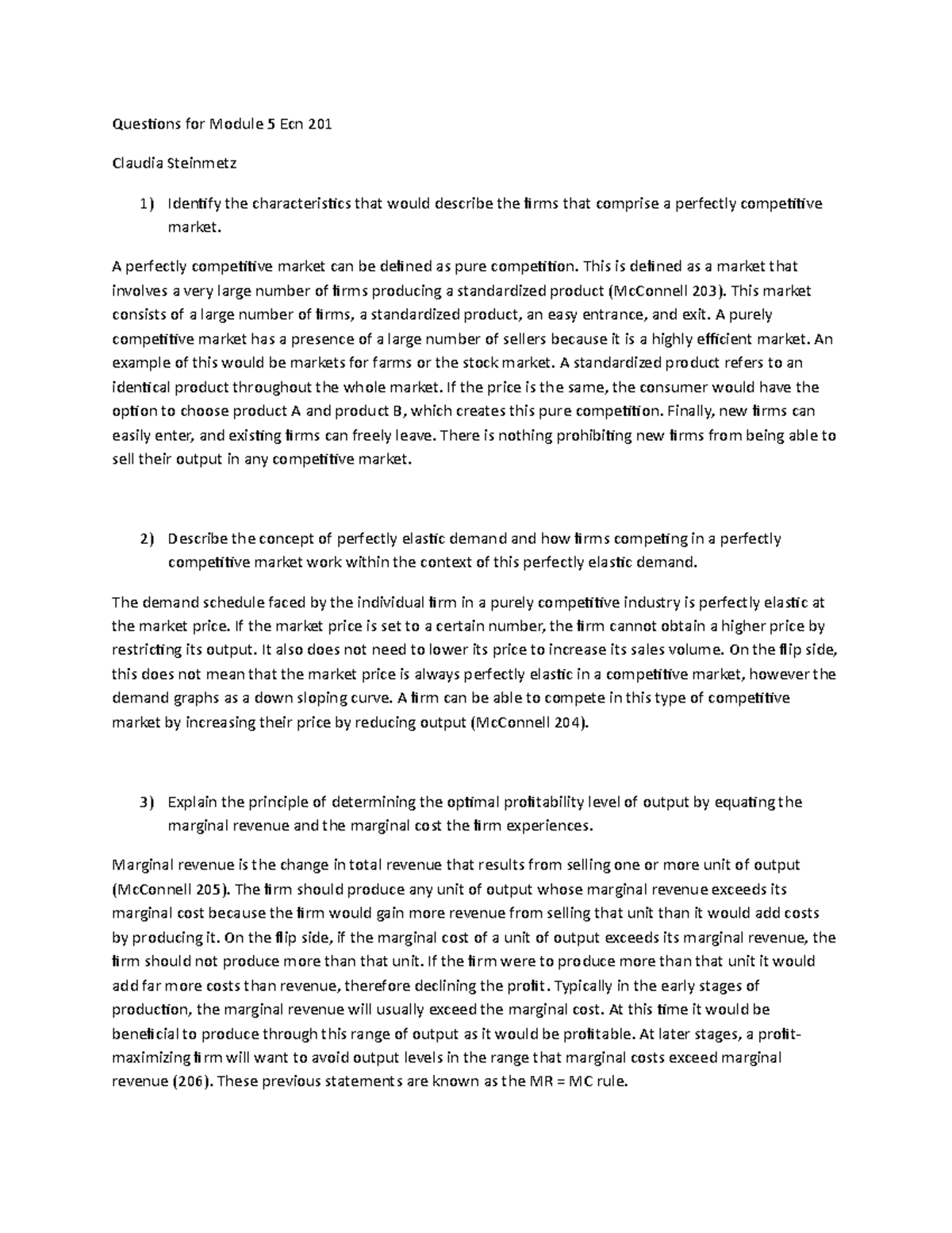 Assignmnet Mod 5 - CS - Module 5 homework assignment. Professor Francis ...