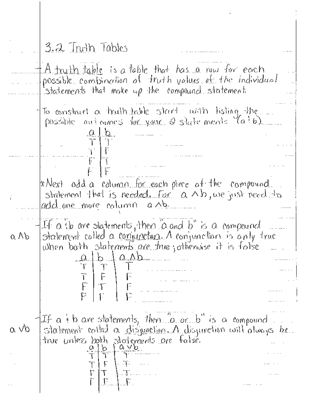 3 2 Truth Tables Lecture Notes 3 2 Studocu