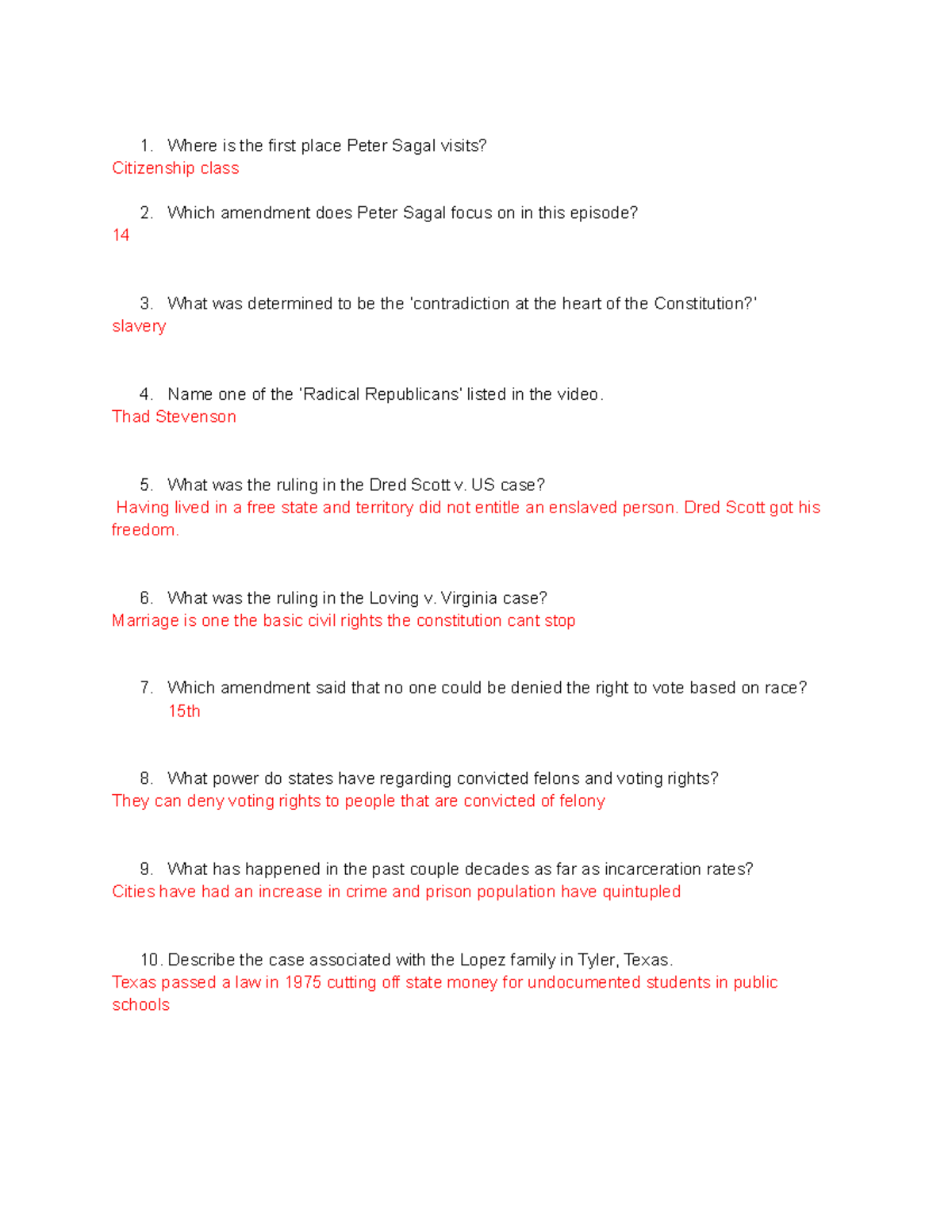 Copy of Constitution USA Ep.3 Viewing Guide - Where is the first place Peter  Sagal visits? - Studocu