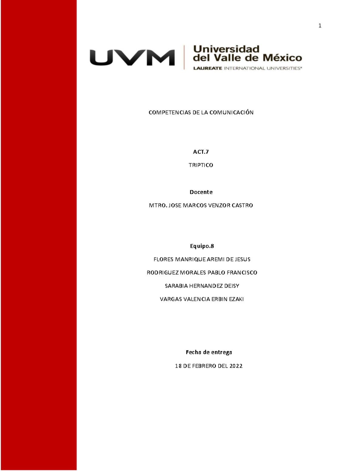 ACT#7 EEVV - TRIPTICO DE COMUNICACION - 1 COMPETENCIAS DE LA COMUNICACI ...
