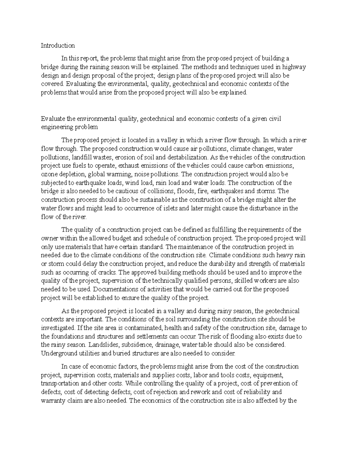Introduction - Cet assignment i wrote - Introduction In this report ...